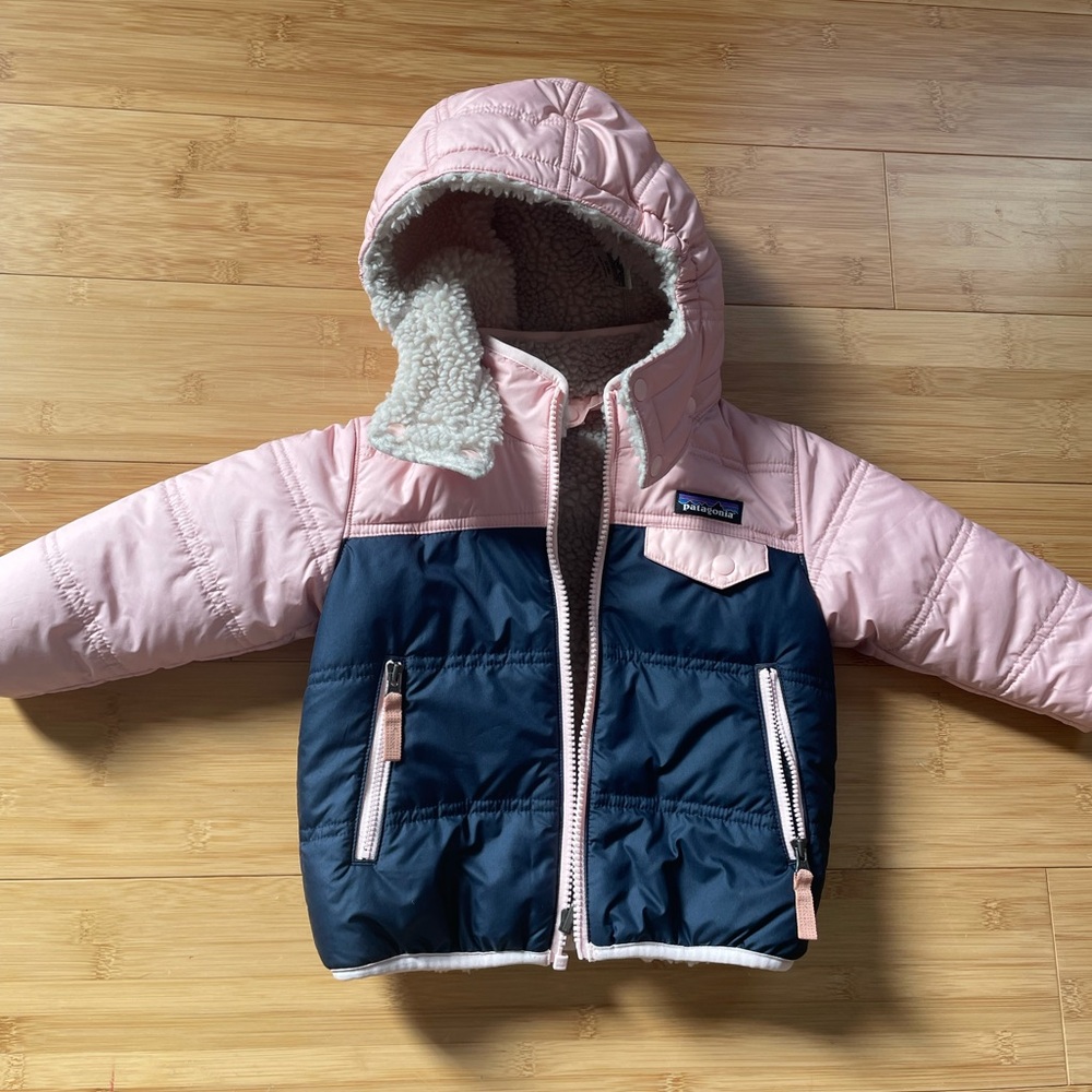Patagonia Pink and Navy Baby Jacket